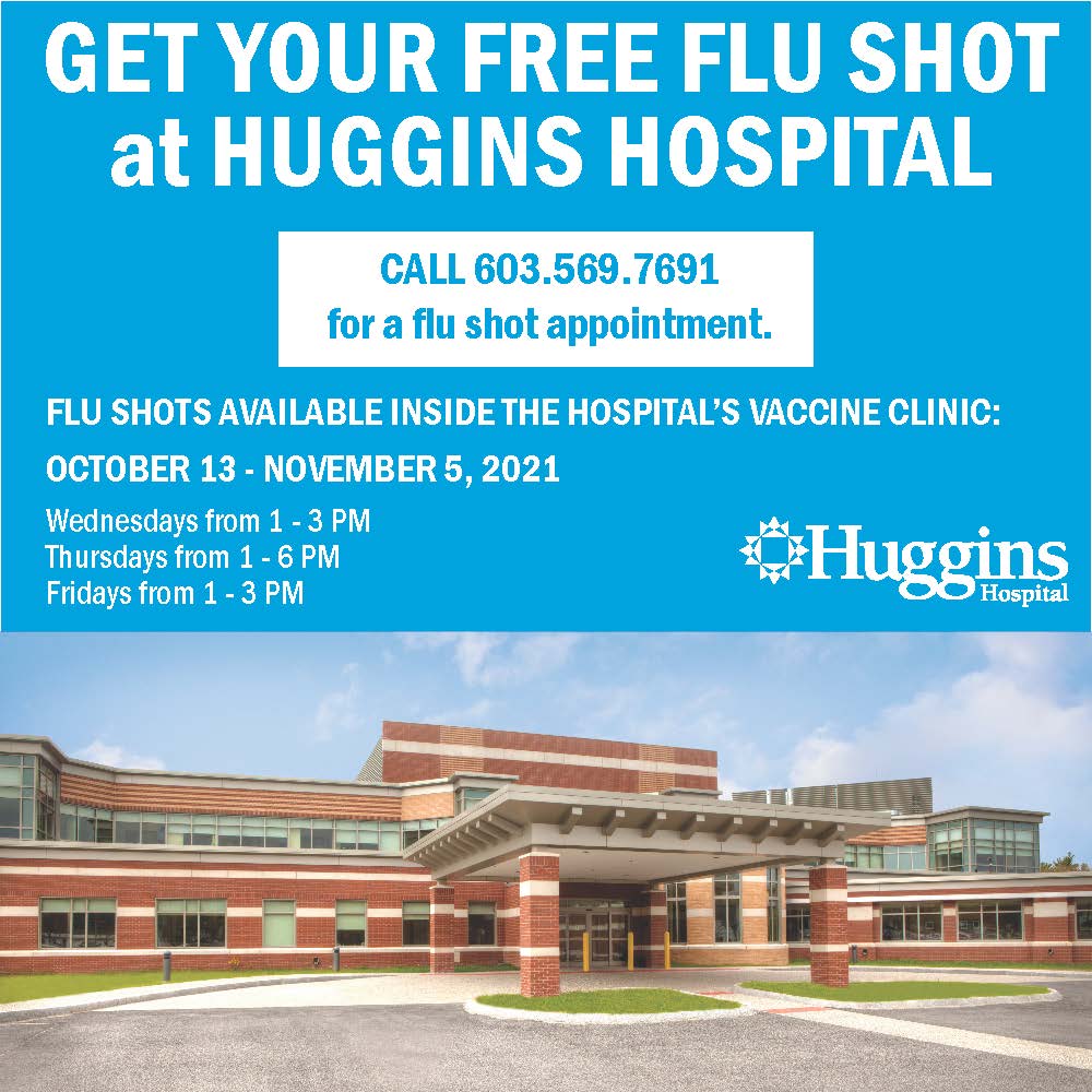 Huggins offers free flu shots in hospital’s Vaccine Clinic Oct. 13 - Nov. 5 2021